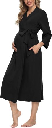 Women's Maternity Sleepwear,Labor/Delivery/Nursing/Hospital Nightgown Kimono Robes Long Pregnancy Loungewear