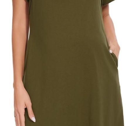 Nursing Nightgown 3 in 1 Delivery Labor Hospital Maternity Nightgowns Short Sleeve Dress Sleepwear Gowns for Women