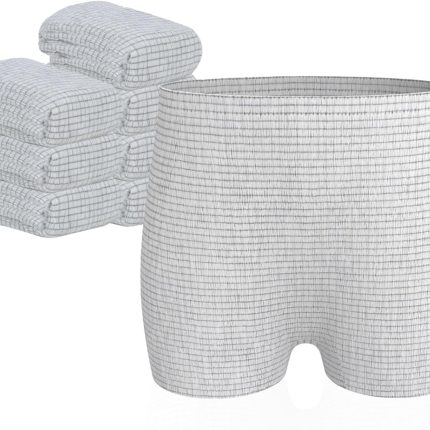 Postpartum Disposable Underwear, C-Section Underwear for Women, High Waist Maternity Panties, Latex-Free, Super Breathable & Soft, High Stretchable, 8 Count Grey
